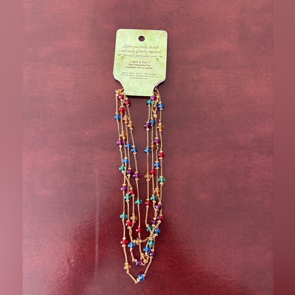 Multi-Color Beaded Necklace - Picture 3 of 4